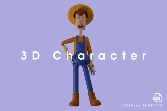 3D Farmer Having a Funny Expression: Bringing Personality to Your Designs