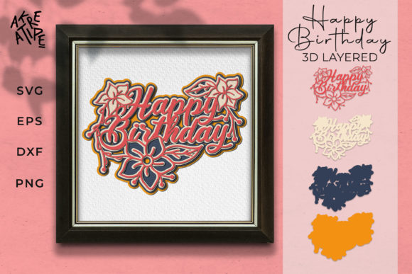 3D Layered Birthday Paper Cut