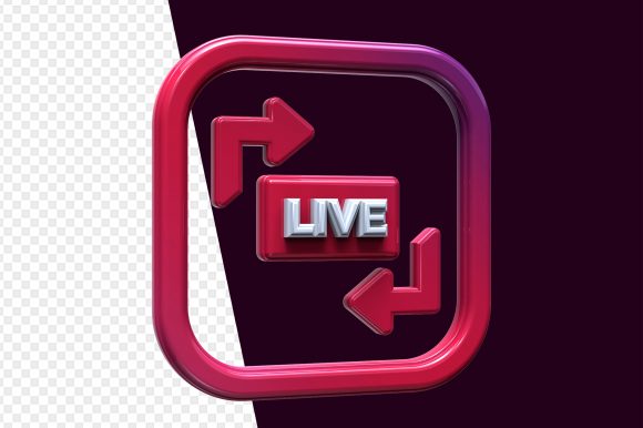 3d Social Media Live Streaming Icon: Elevating Your Digital Presence