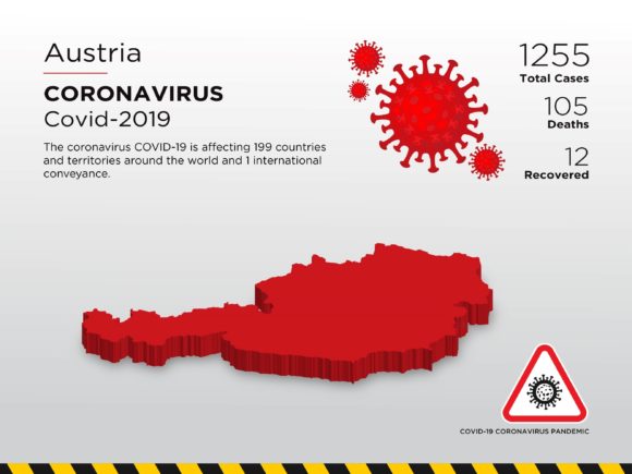 Austria Affected Country 3D Map: Visualizing the Pandemic for Clearer Communication