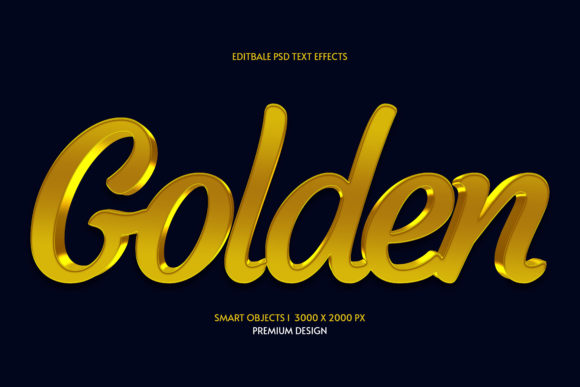 Golden PSD Text Effects Design: Elevating Visual Storytelling with Premium 3D Assets