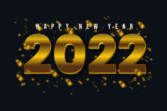 Happy New Year 2022 Golden Text Design: A Strategic Asset for Brand Communication