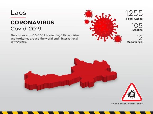 Laos Affected Country 3D Map: A Strategic Visual Tool for Pandemic Response