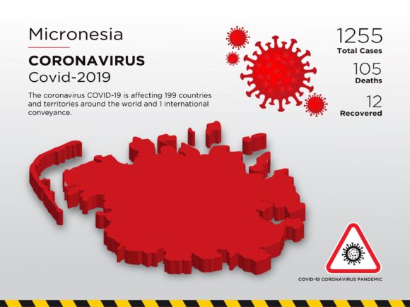 Micronesia Affected Country 3D Map: A Strategic Asset for Global Pandemic Communication