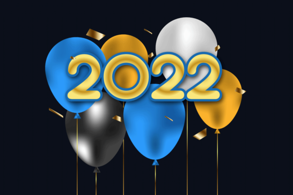 New Year 2022 Golden Text Effect Design