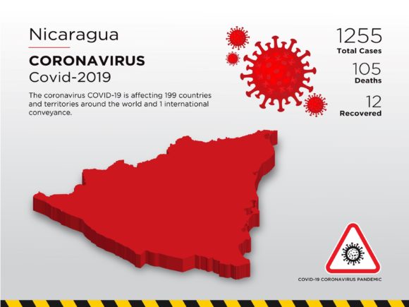 Nicaragua Affected Country 3D Map: A Visual Guide to Pandemic Data