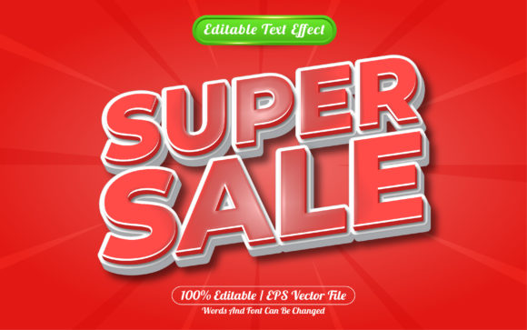 Super Sale 3d Editable Text Effect: Elevate Your Visual Impact