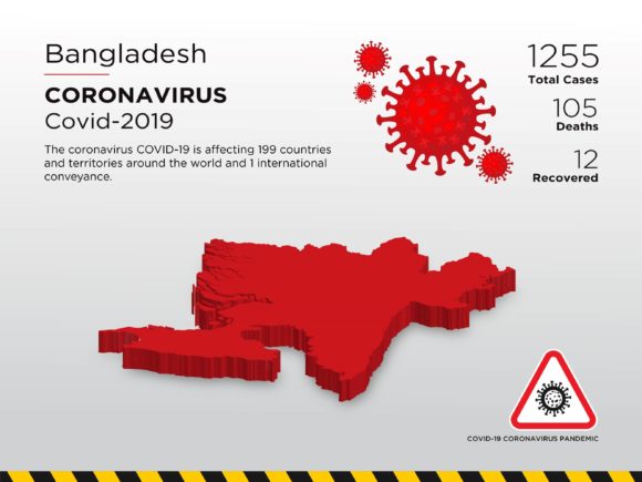 Visualizing the Bangladesh Affected Country 3D Map in Pandemic Communication